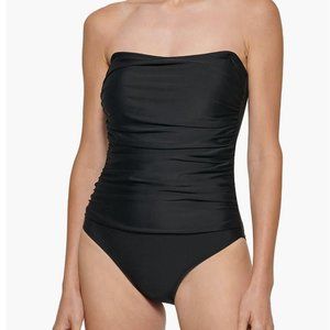 DKNY BLACK SWIMSUIT REMOVABLE STRAPS